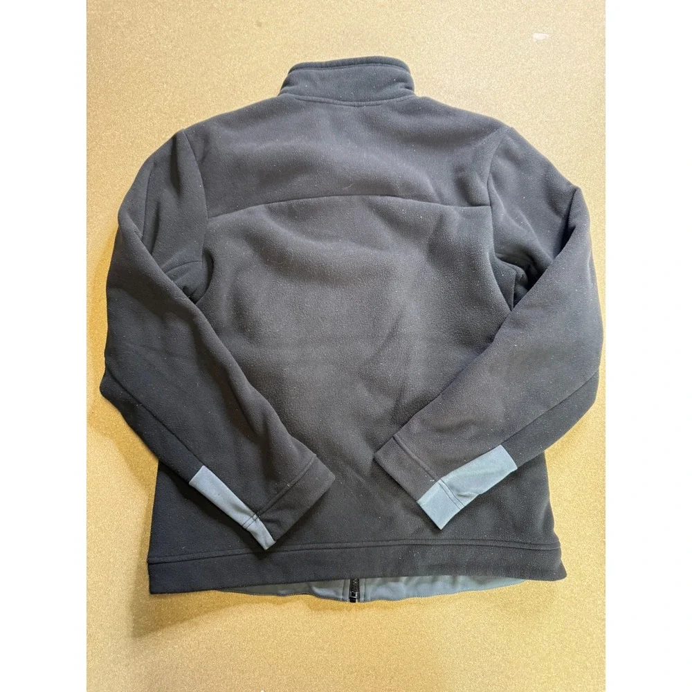 The North Face Mens Fleece Jacket Black‎ Gray Full Zip Outdoor Warm Size M